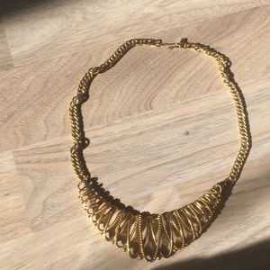 Vintage Gold Chain Statement Necklace